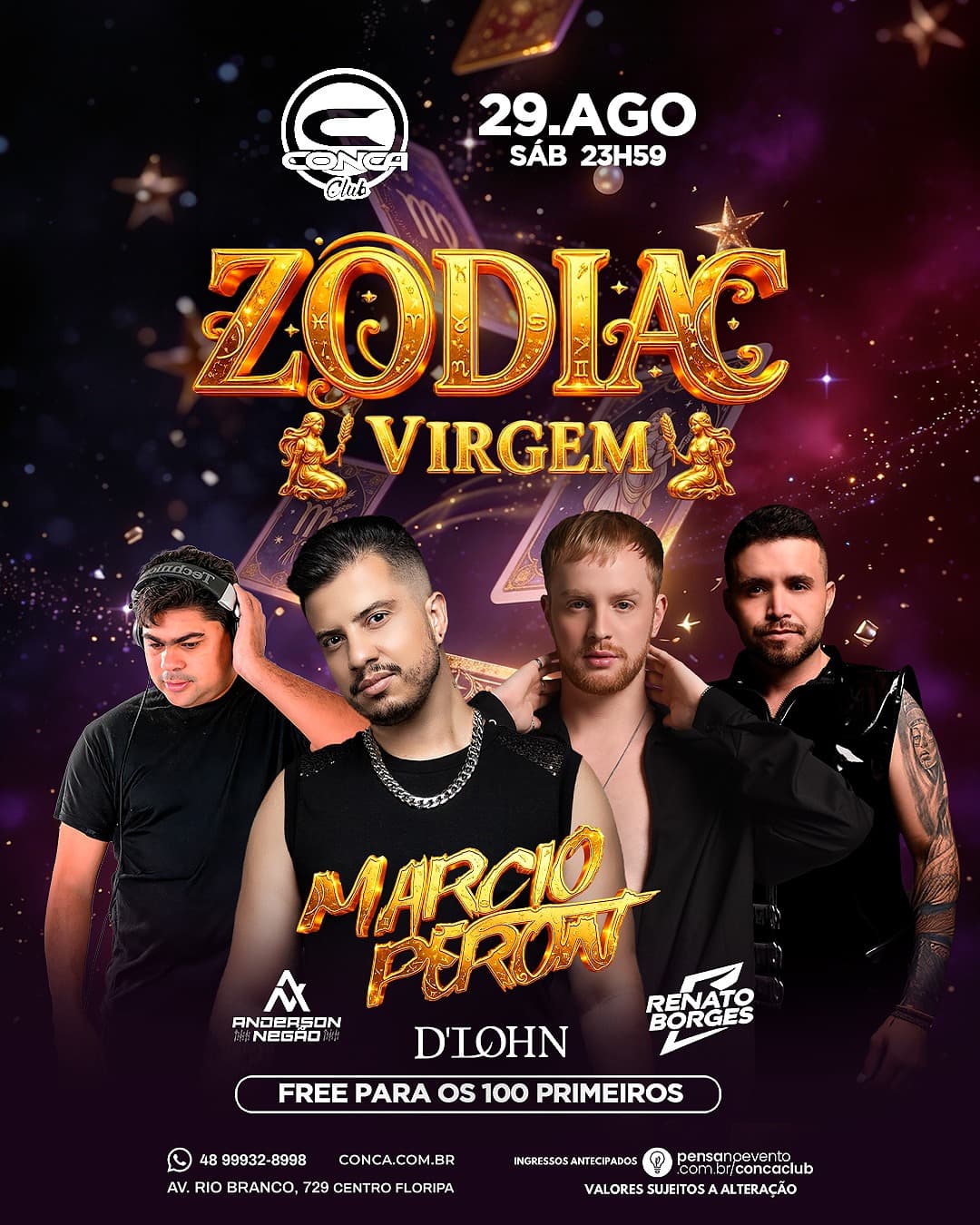 Flyer do evento de 29 ago